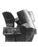 gebrannter Ton, schwarz glasiert, h 30-55 cm